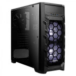 ANTEC GX202 BLUE LED (ATX) MID TOWER CABINET WITH TRANSPARENT SIDE PANEL (BLACK)